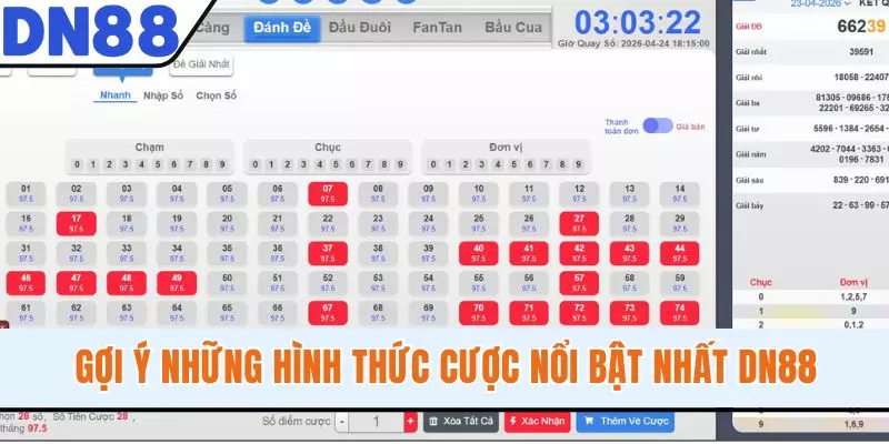 Gợi ý những hình thức cược nổi bật nhất DN88