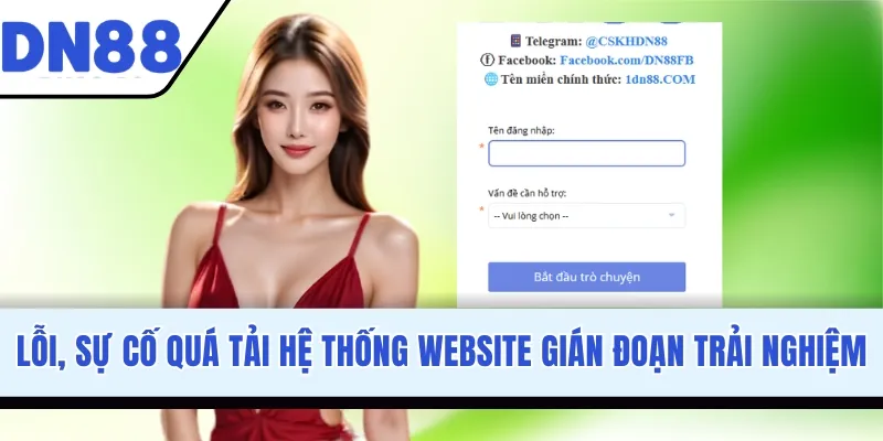 Lỗi, sự cố quá tải website gián đoạn trải nghiệm