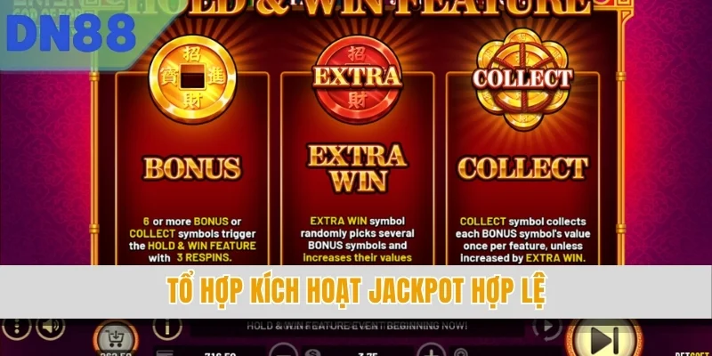Tổ hợp kích hoạt jackpot hợp lệ